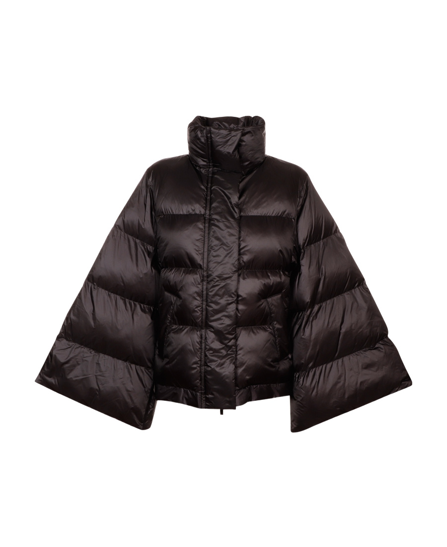 Shop Sacai Wide-sleeve Puffer Jacket In Black