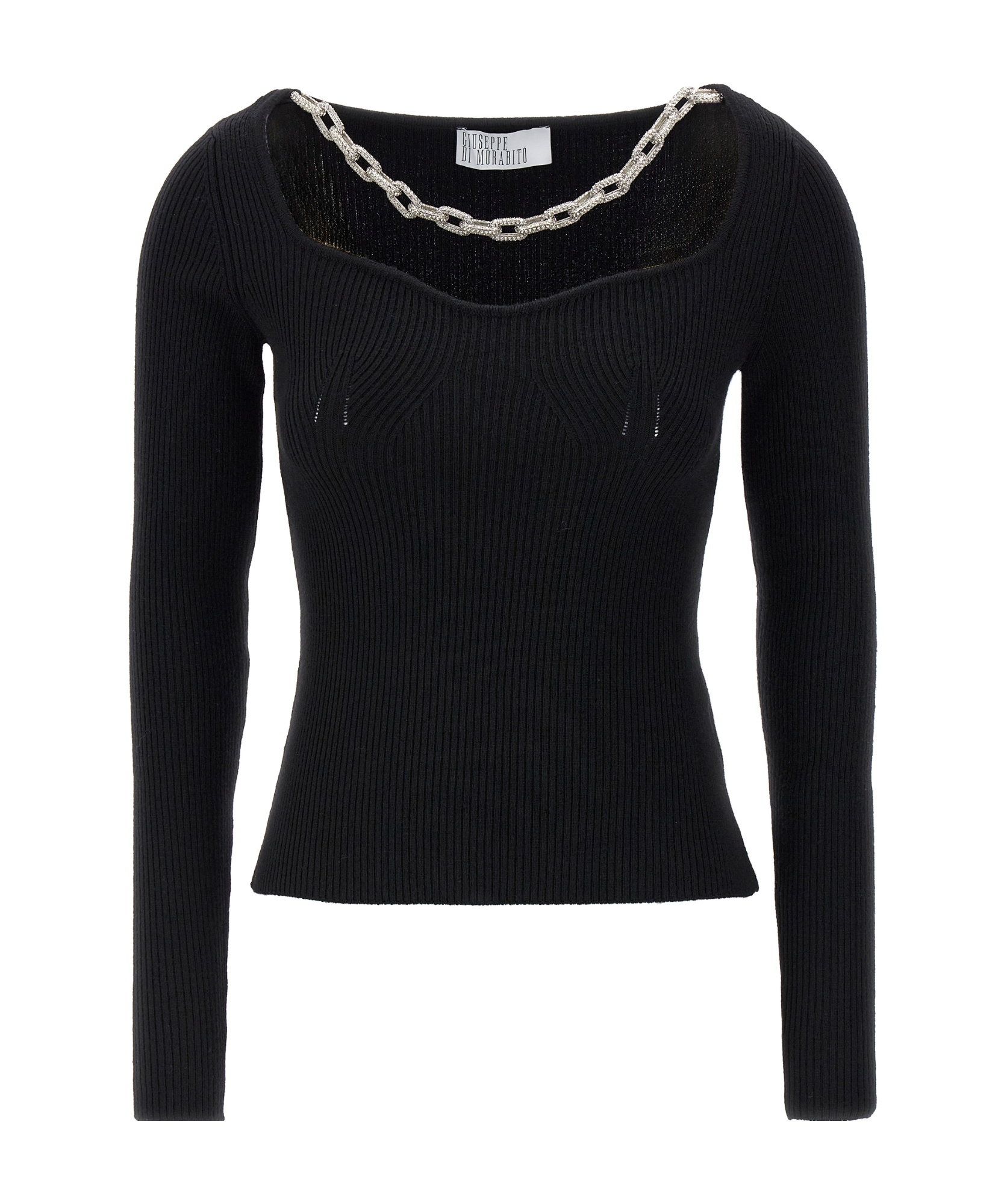 Giuseppe Di Morabito Jewel Chain Sweater In Black