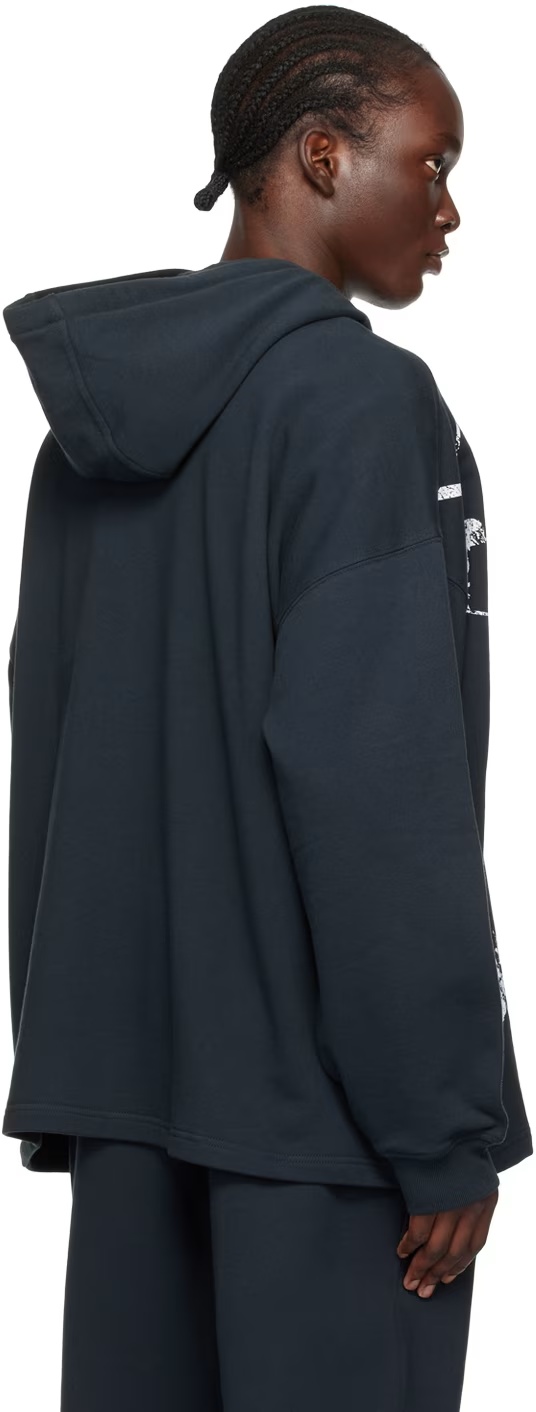 Y/project Black Cotton Sweatshirt In Black