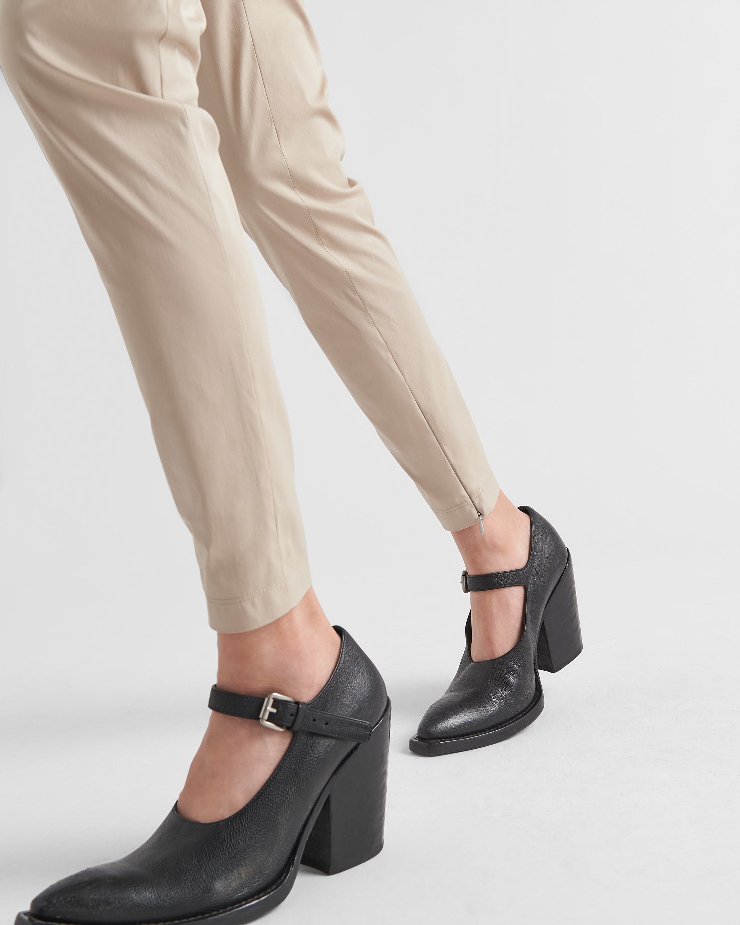 Prada High-waist Skinny-cut Trousers In Nude