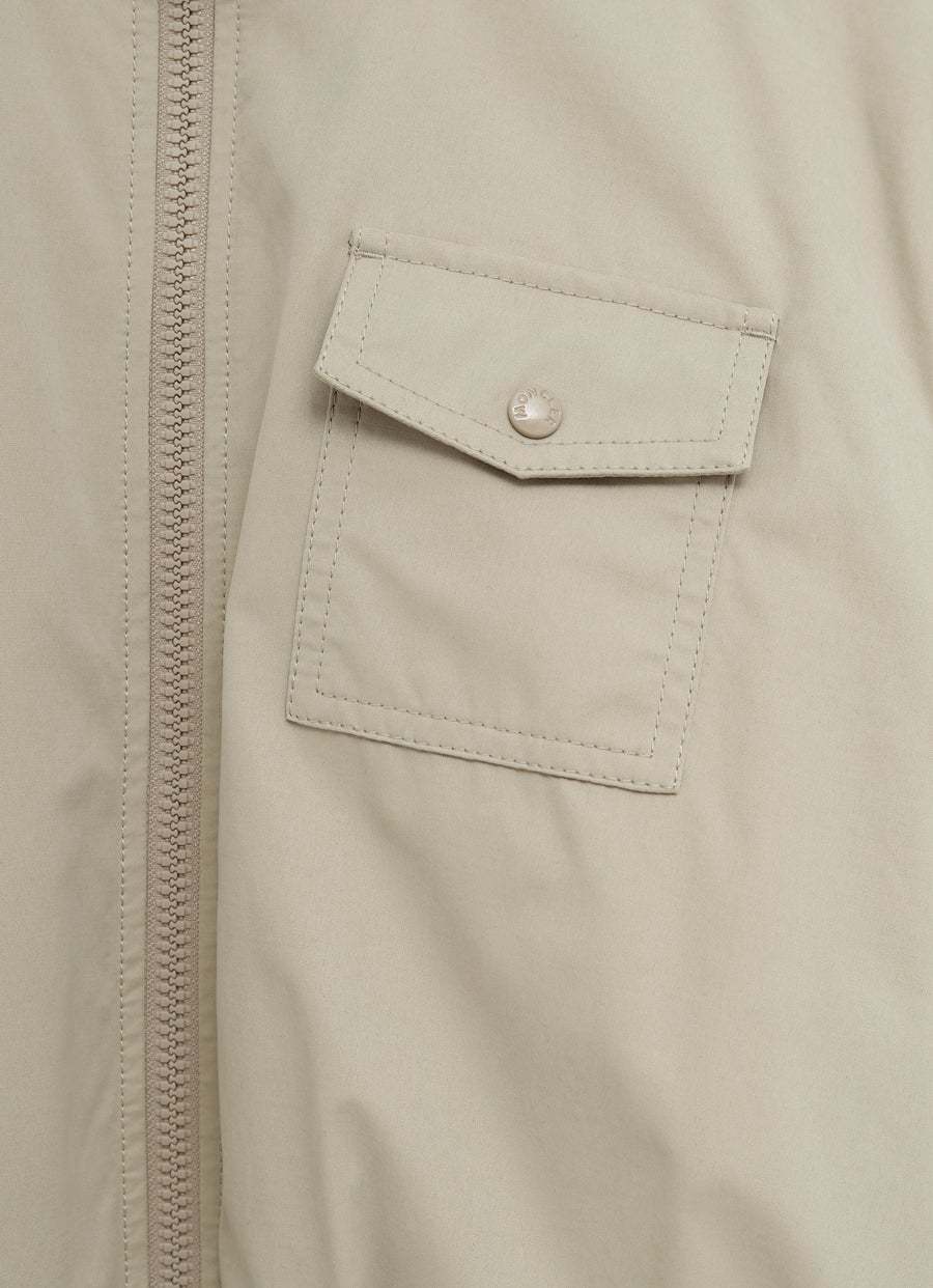 Moncler Long-sleeved Casual Jacket In Neutral