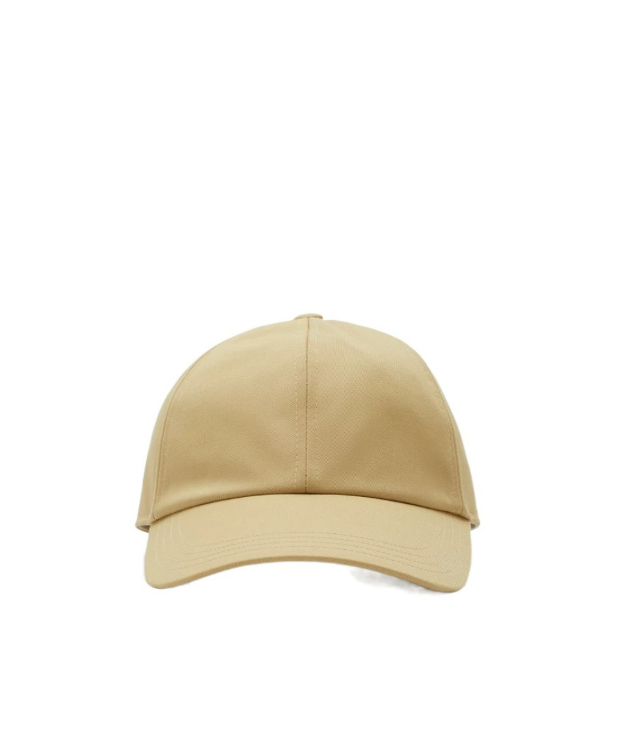 Burberry Beige Ekd Cotton Blend Baseball Cap In Nude