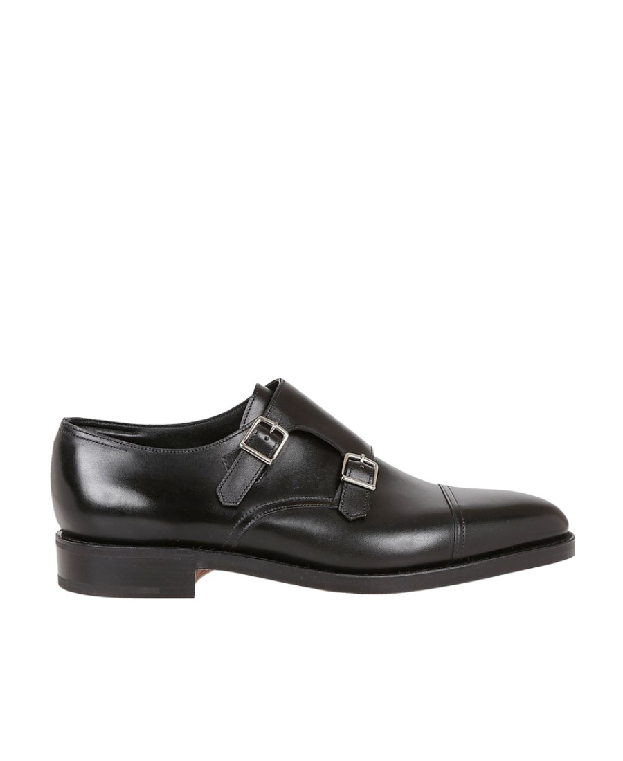 John Lobb Smooth Black Leather William Lace-up In Black