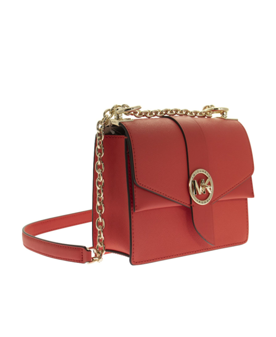Shop Michael Kors Logo Flip Satchel In Brown