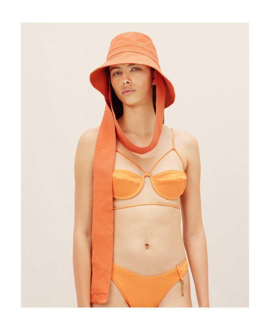 Jacquemus Le Bob Bando Bucket Hat In Orange
