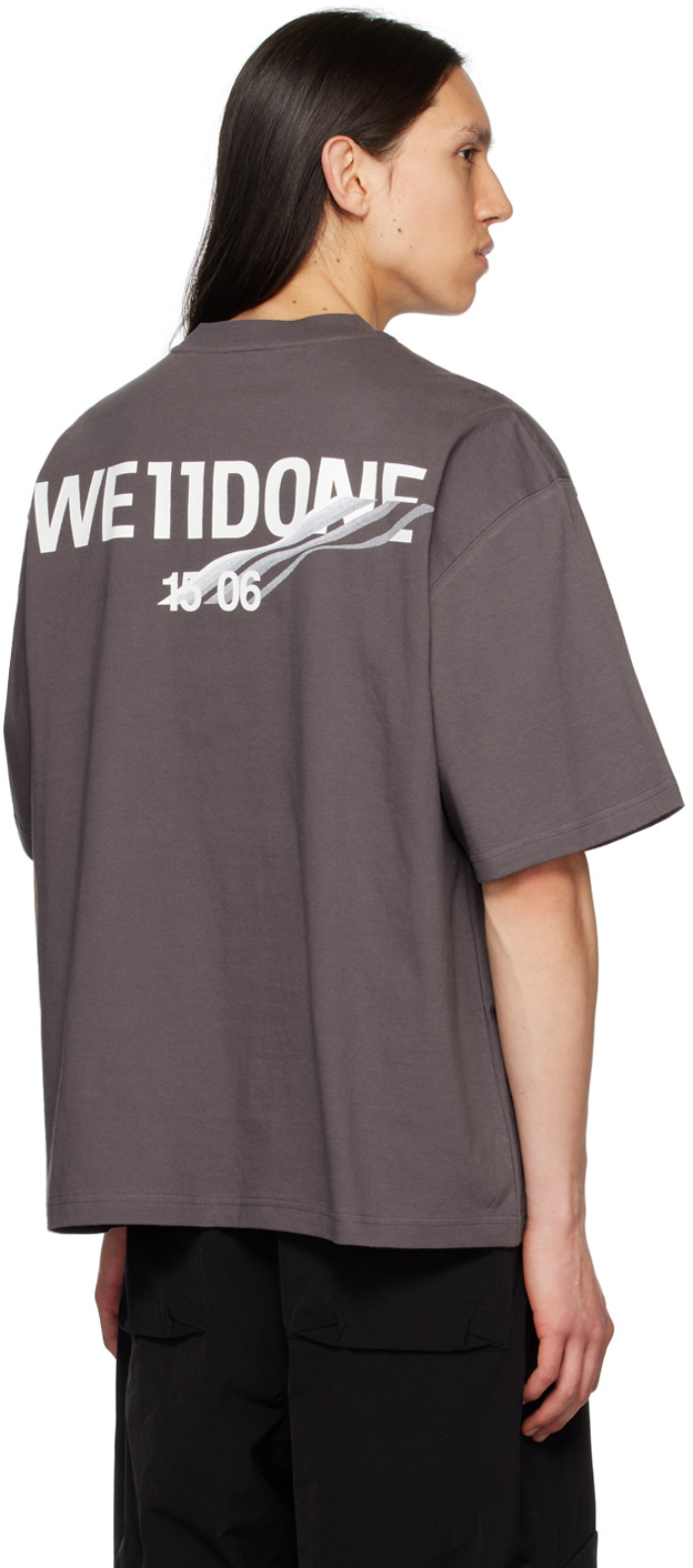 We11 Done Basic 1506 Logo-print Cotton T-shirt In Black