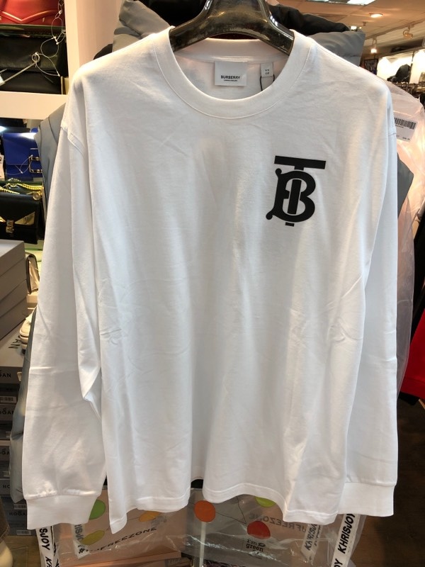 Burberry Long-sleeved Monogram T-shirt In White