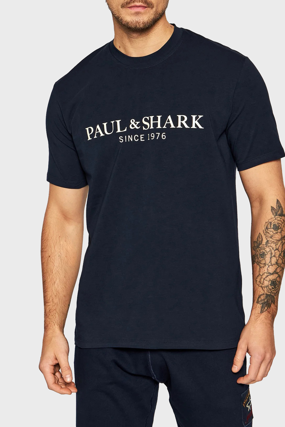 Shop Paul & Shark Logo-print Short-sleeve T-shirt In Dark Blue