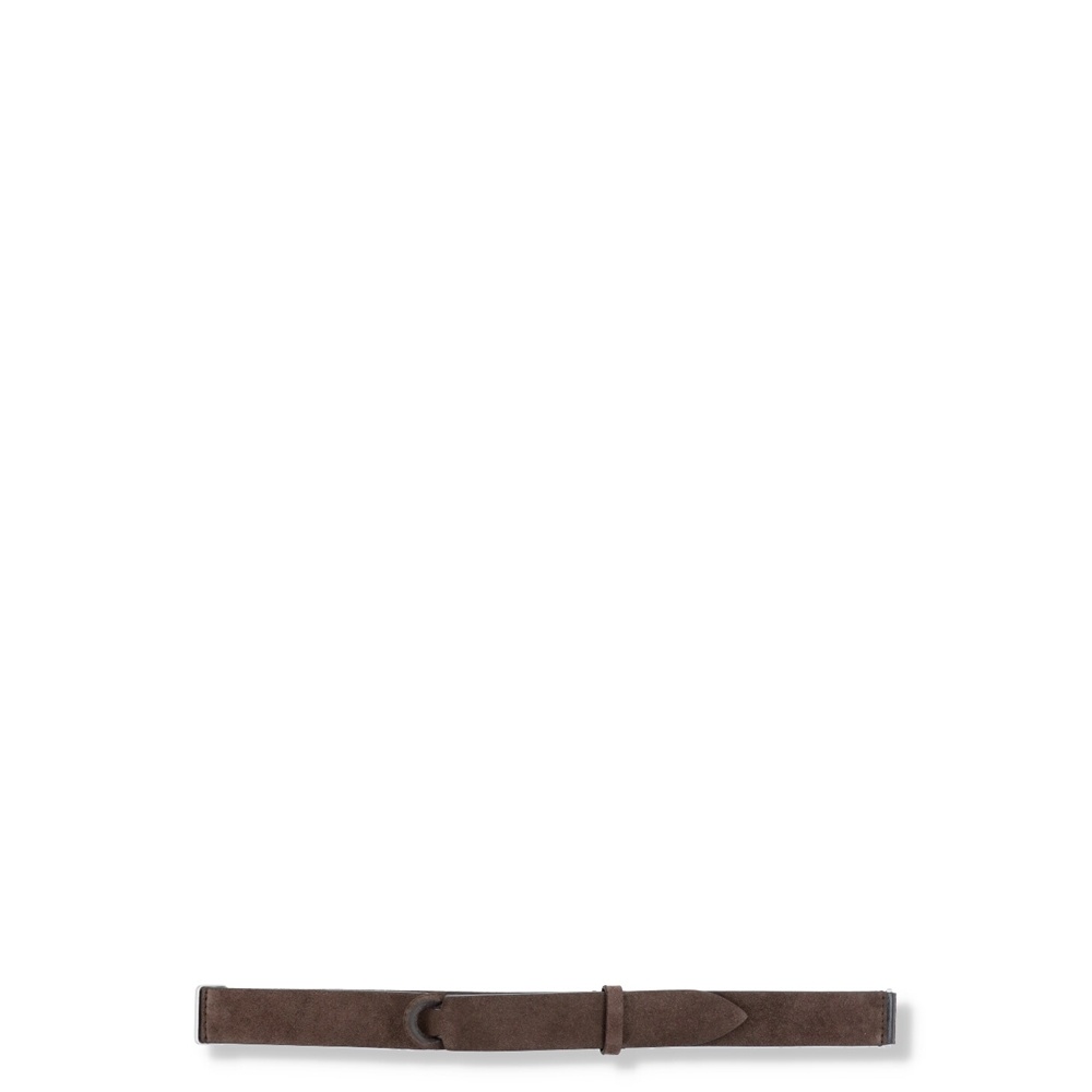 ORCIANI TONAL-STITCHING LEATHER BELT