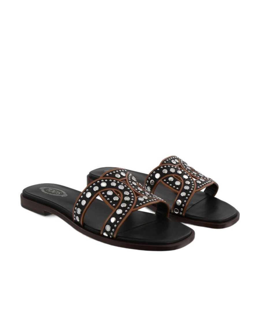 Tod's Kate Flat Sandals In Black