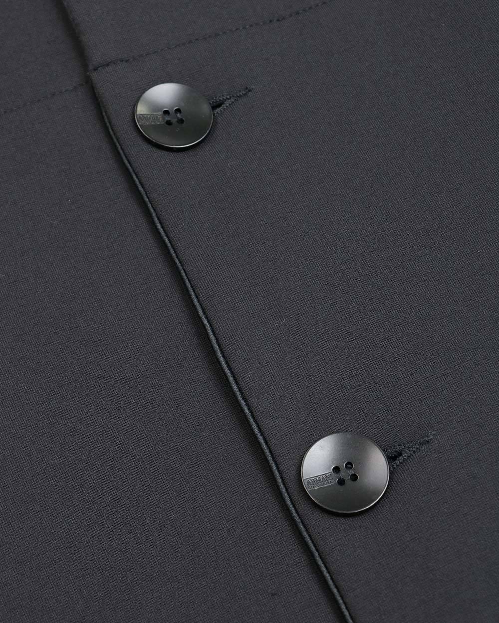 Armani Collezioni Logo Suit Jacket In Black