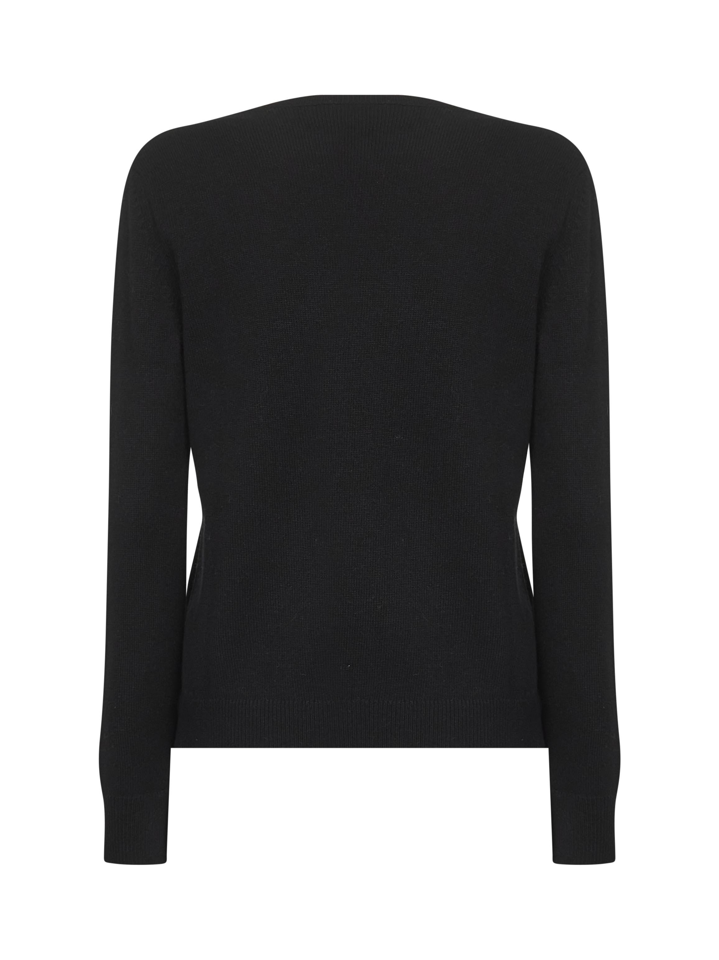 Mc2 Saint Barth Jacquard-lettering Long-sleeve Sweater In Black