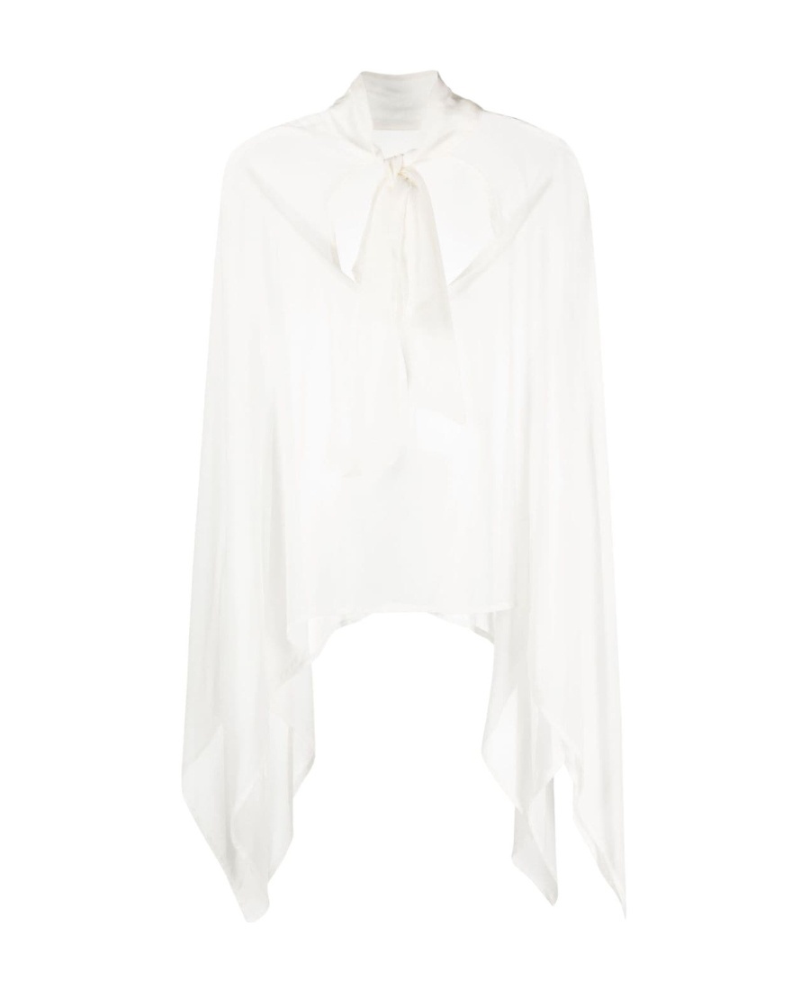 P.A.R.O.S.H PUSSY BOW-COLLAR SILK BLOUSE 