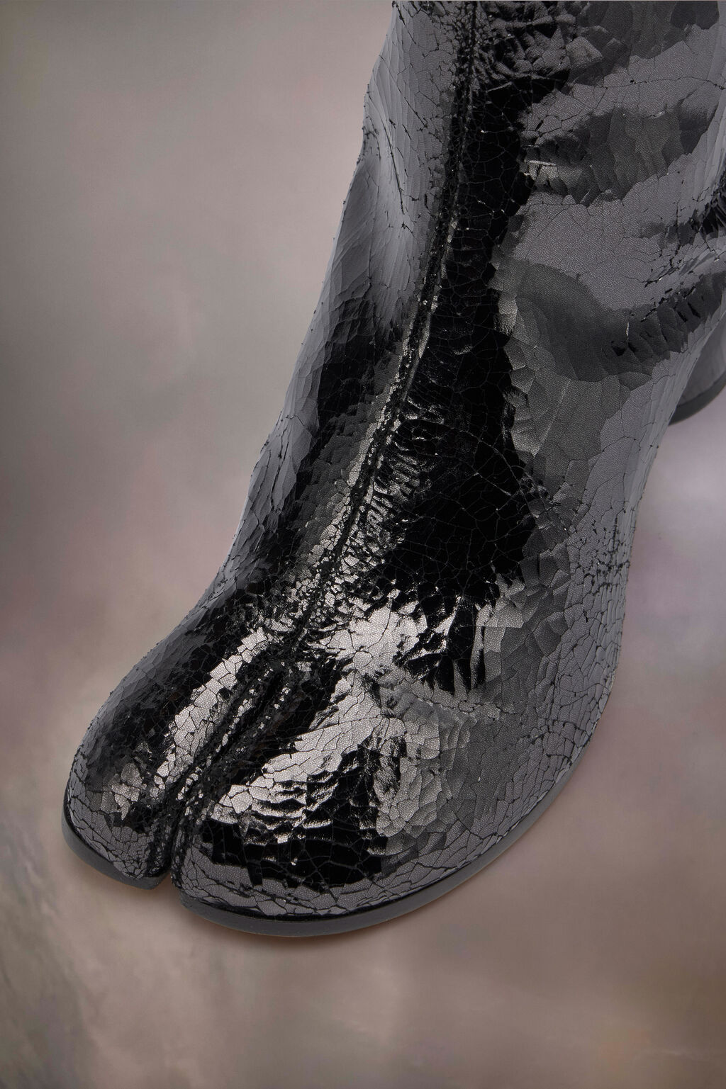 Maison Margiela Tabi Mirror Boots Woman Dark Grey In Black