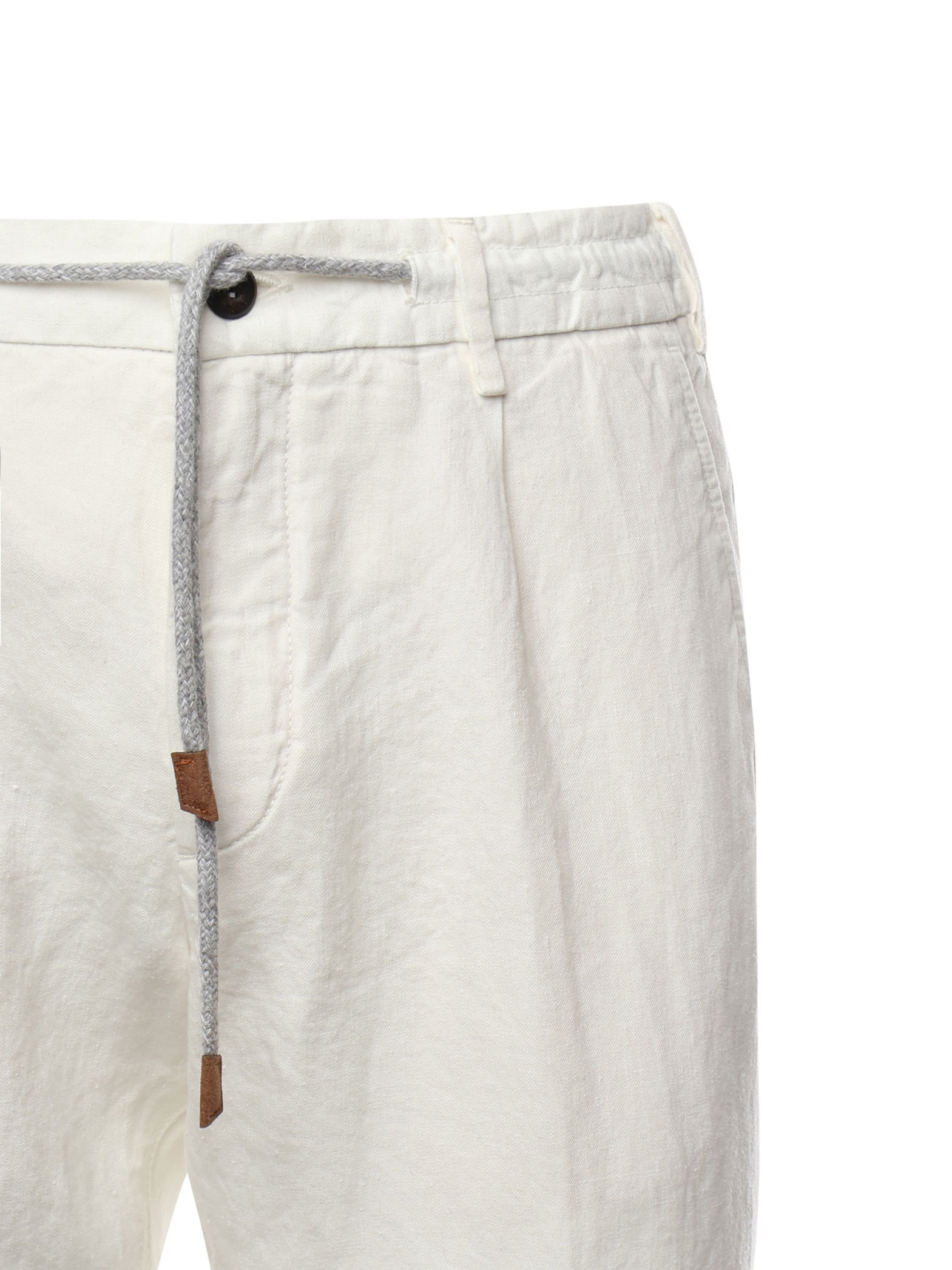 Eleventy Drawstring Casual Pants In White