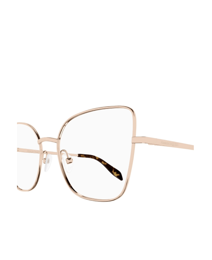 Alexander Mcqueen Polished Cat-eye Glasses In White