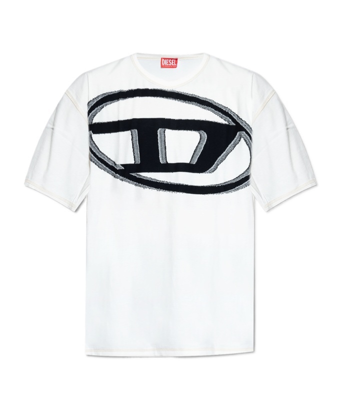 Diesel T-shirt With Maxi Oval D In White