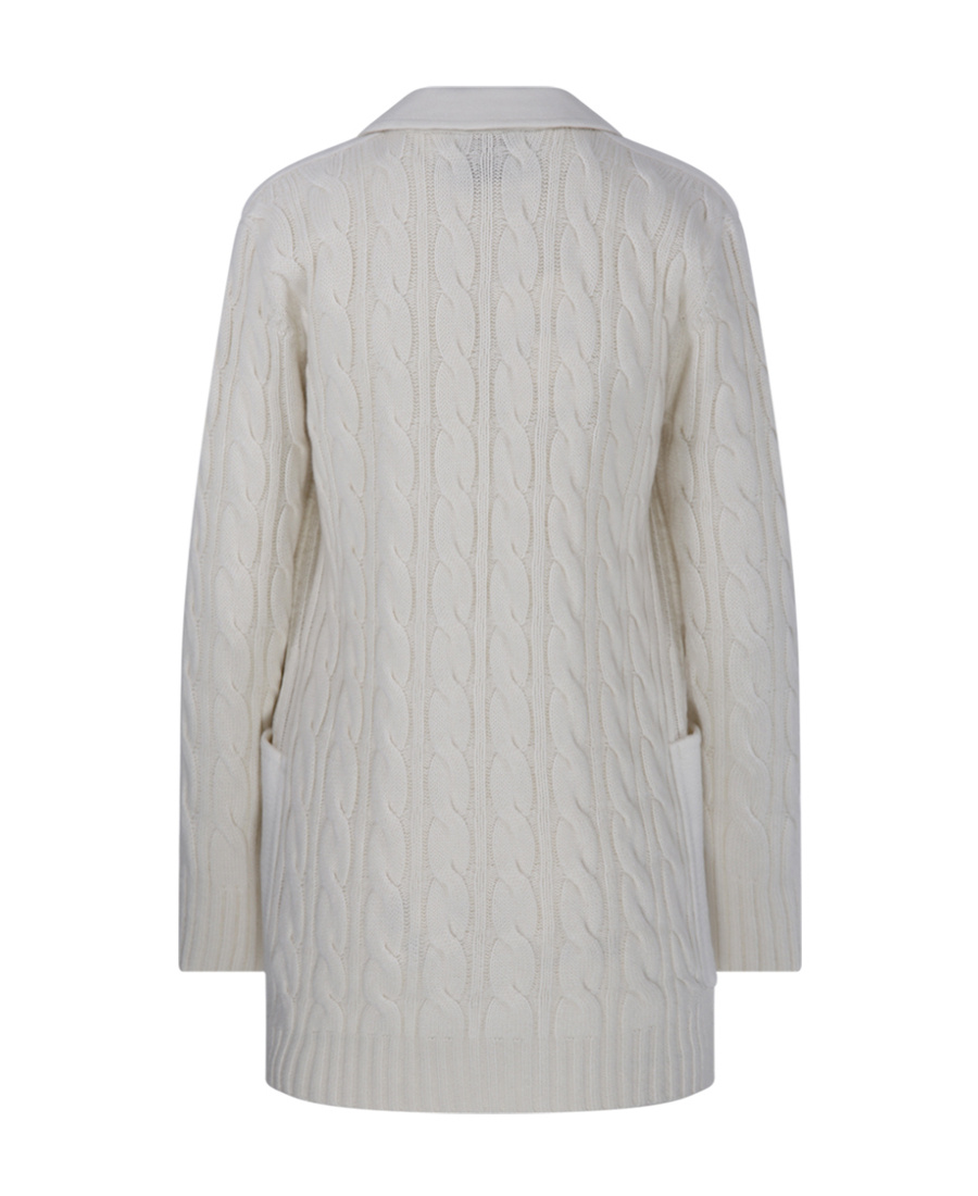 Max Mara Double-breasted Cashmere Jacket In White