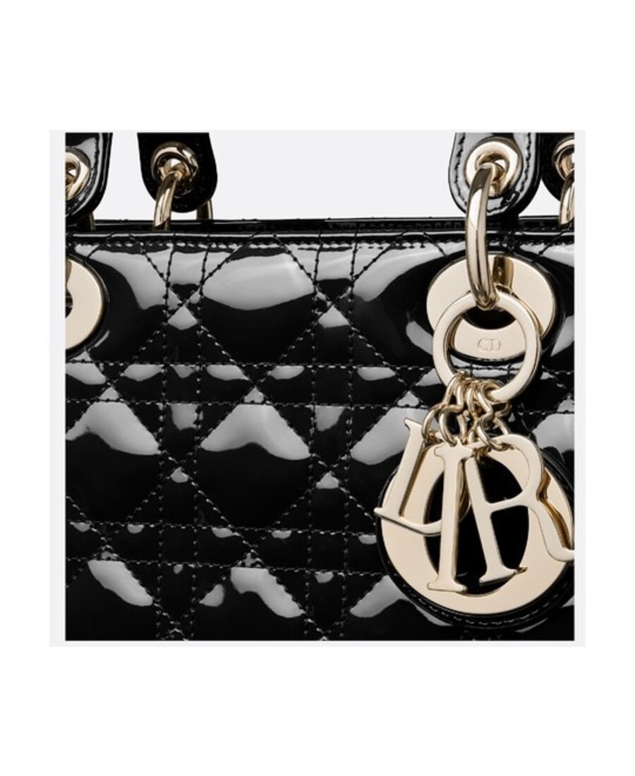 Dior Medium Lady  Shoulder Bag In Black