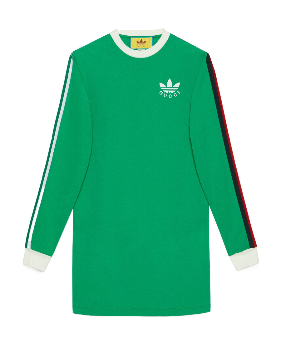 Gucci X Adidas T-shirt Dress In Green