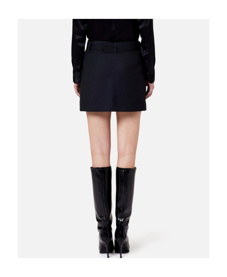 Ami Alexandre Mattiussi Belted Mini Wrap Skirt In Black