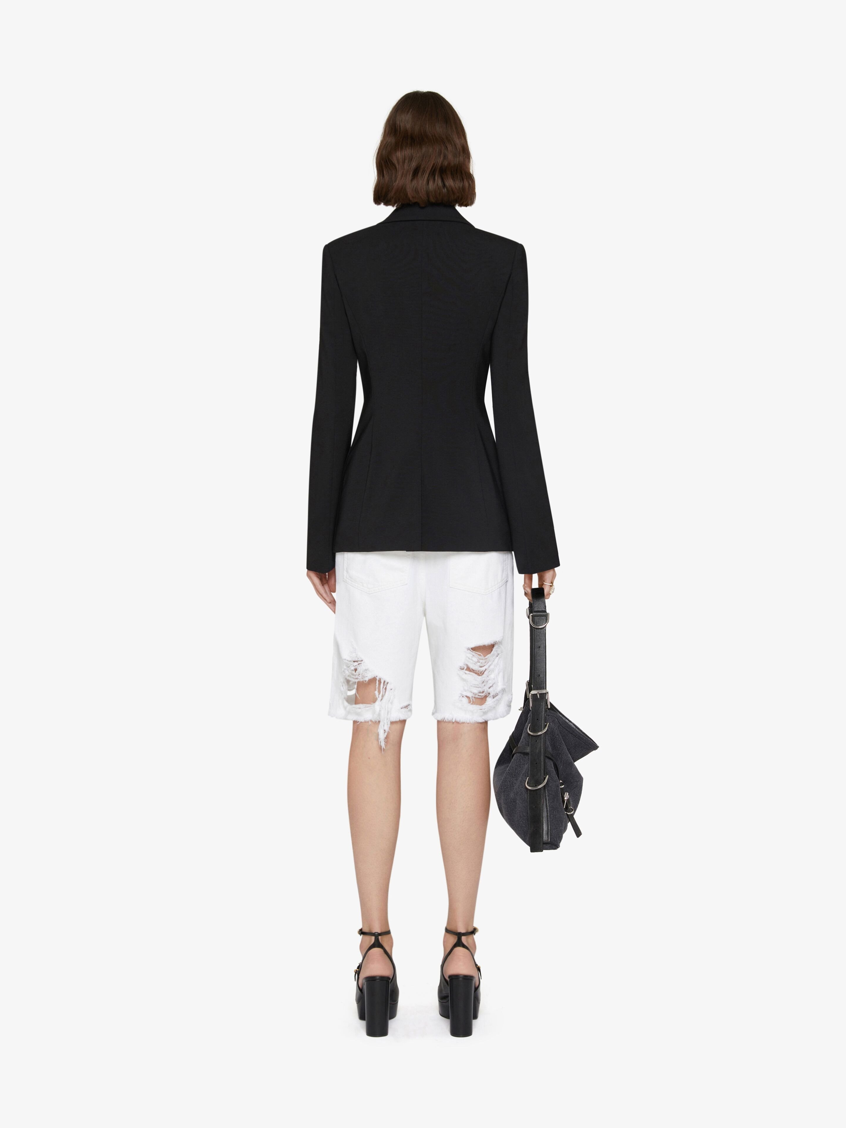 Givenchy Mid-rise Denim Shorts In White