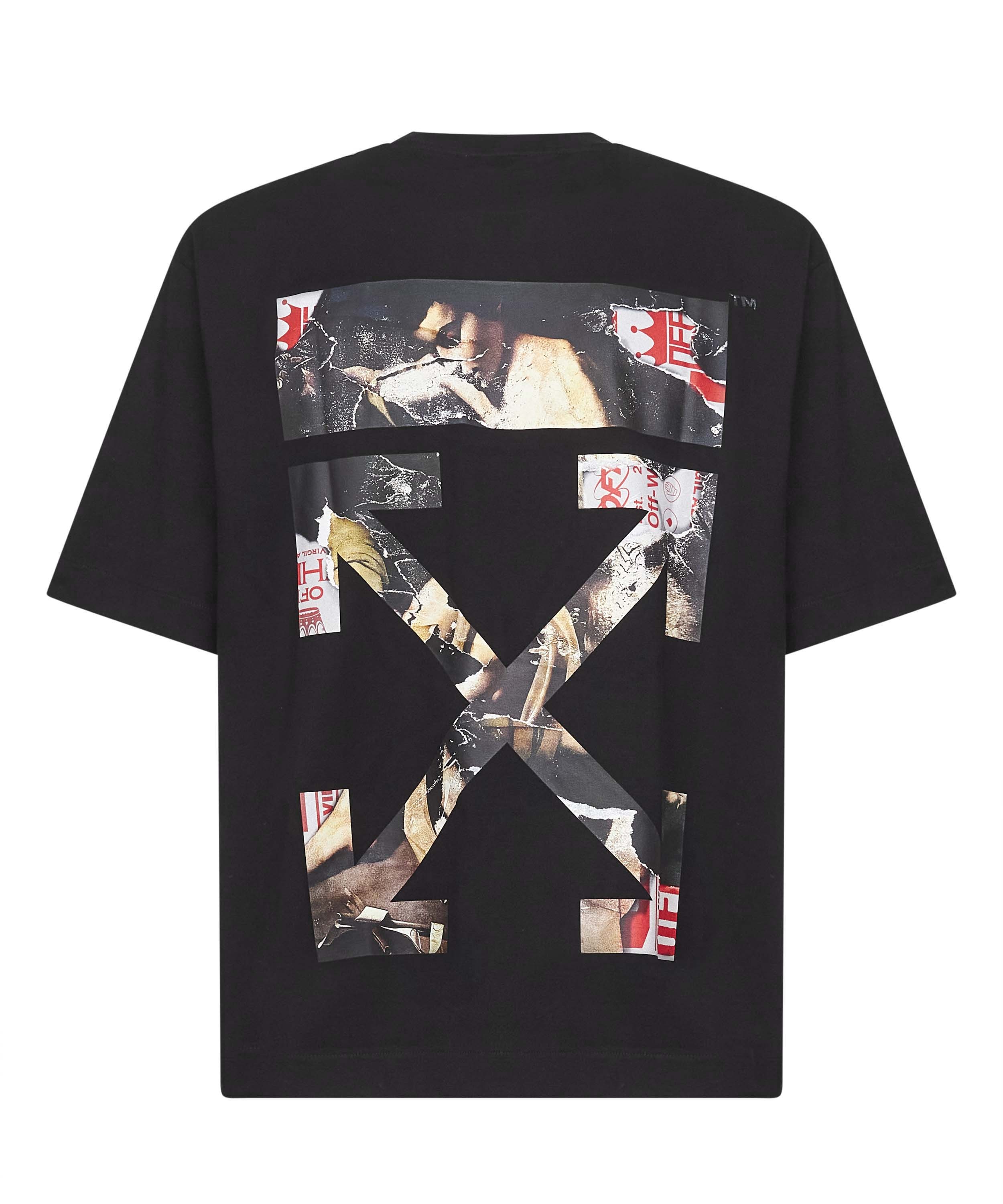 Off-white Black Cotton Paint Arrow Skate T-shirt In Black