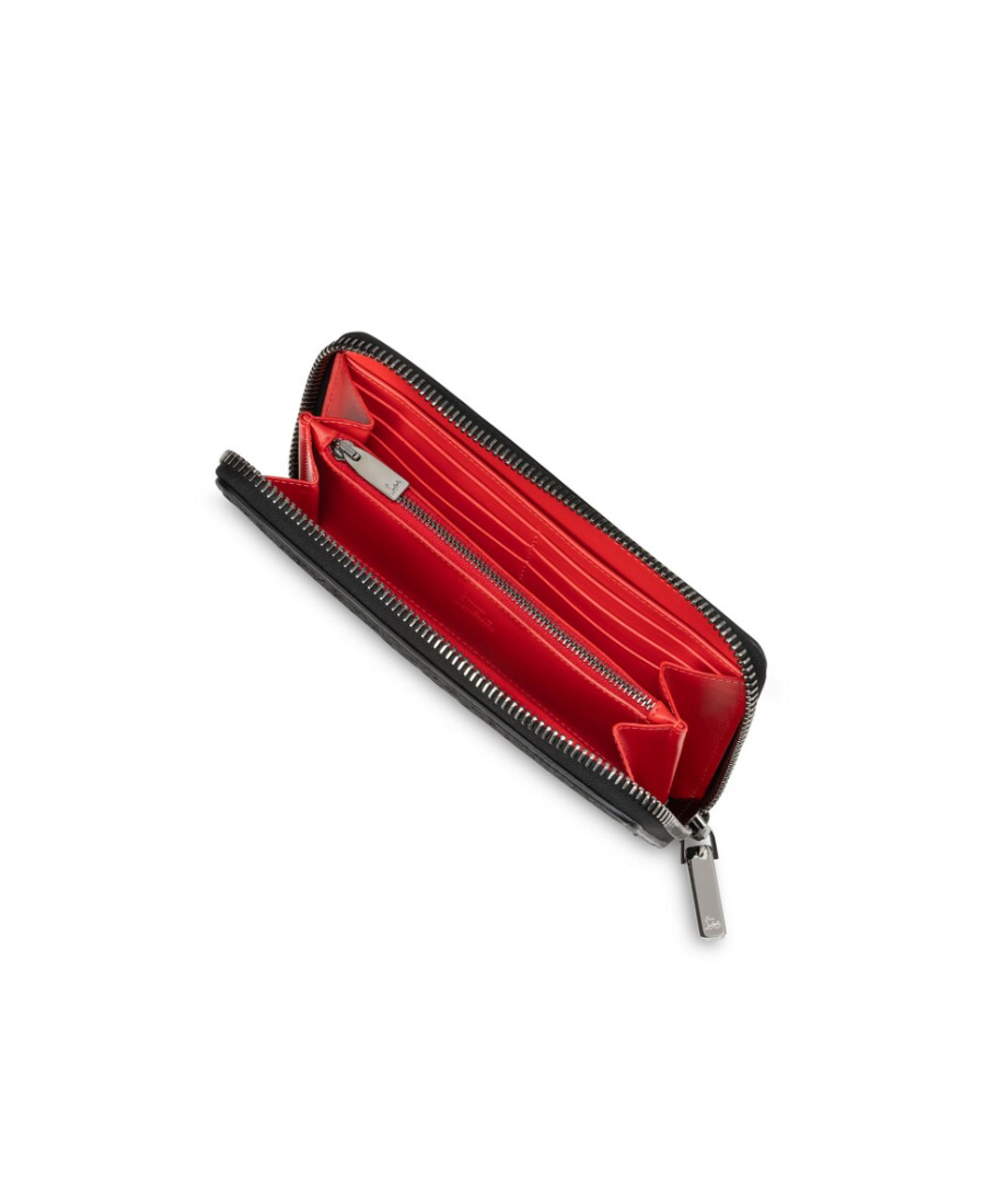 Christian Louboutin Panettone Leather Wallet In Black