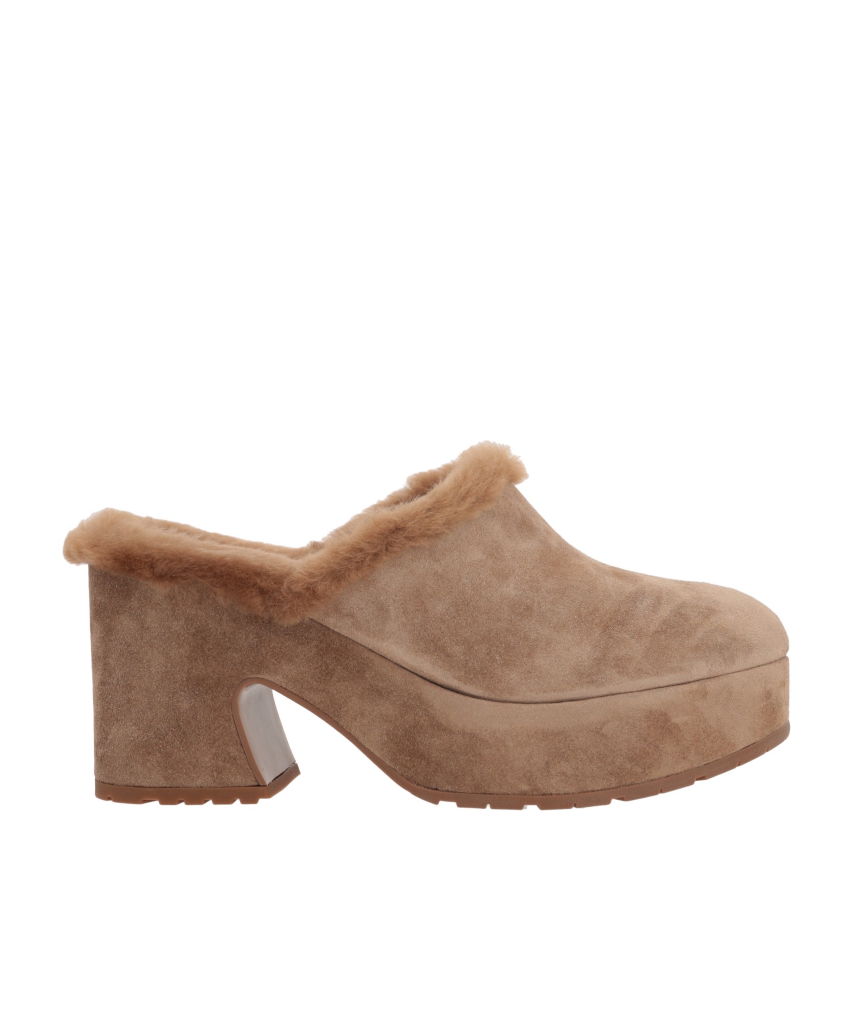 Gianvito Rossi Lyss 55 Clogs With Suede Platform In Brown