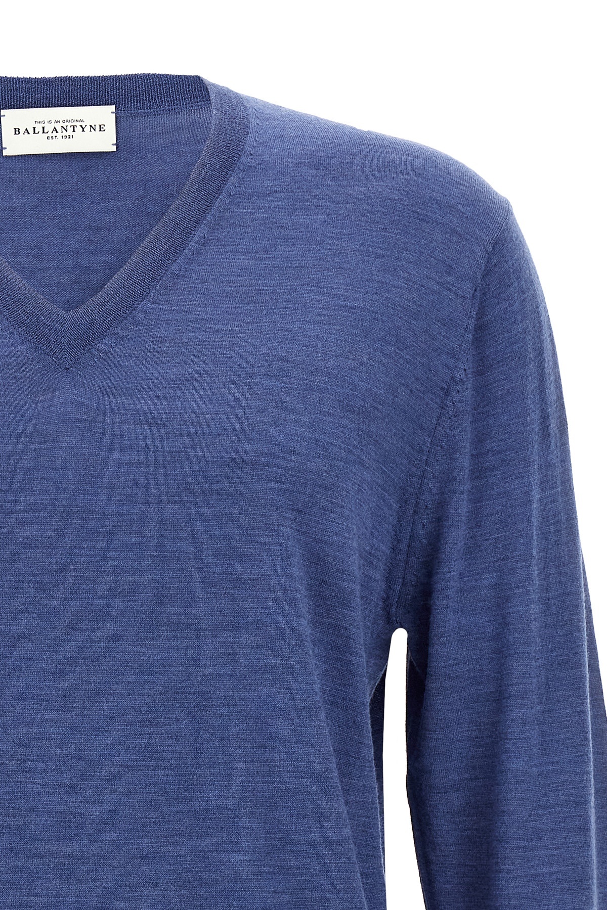 Ballantyne V Neck Sweaters And Cardigans In Blue