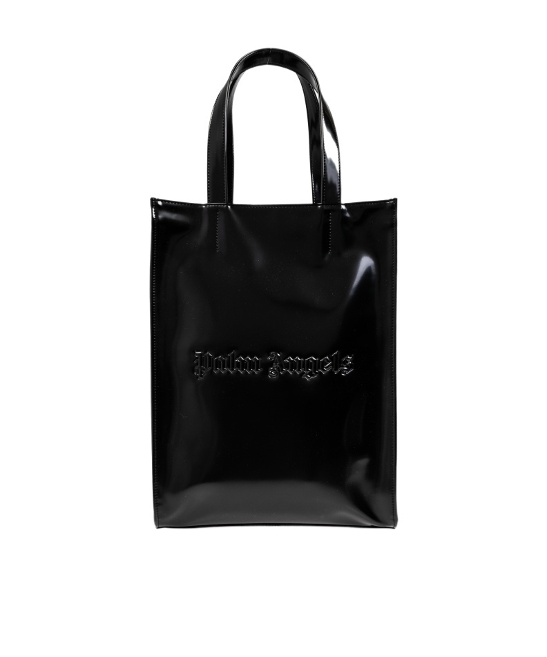 Palm Angels Logo Debossed Open Top Tote Bag In Black