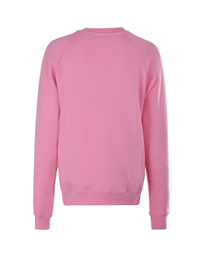 Msgm Large Logo Logo Printed Sweater In Pink