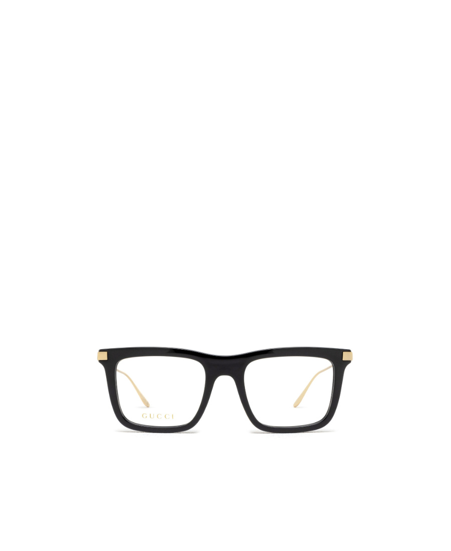 Gucci Rectangular-frame Lens-decal Glasses In Black