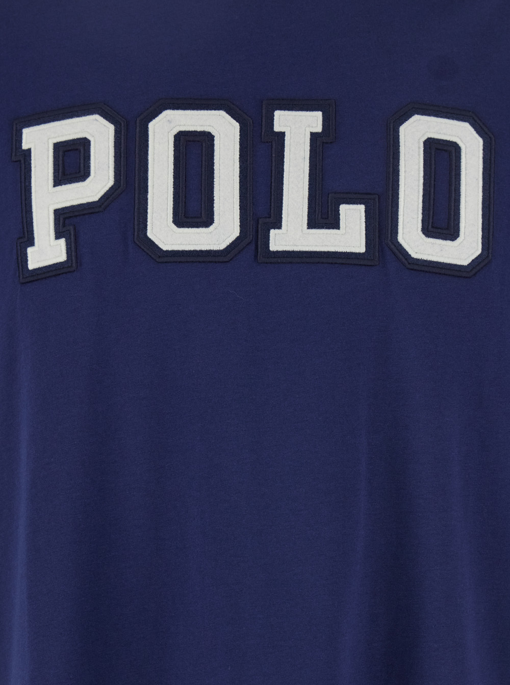 Polo Ralph Lauren Blue Crewneck T-shirt With Logo Lettering On The Fornt And Pony Embroidery On The Front