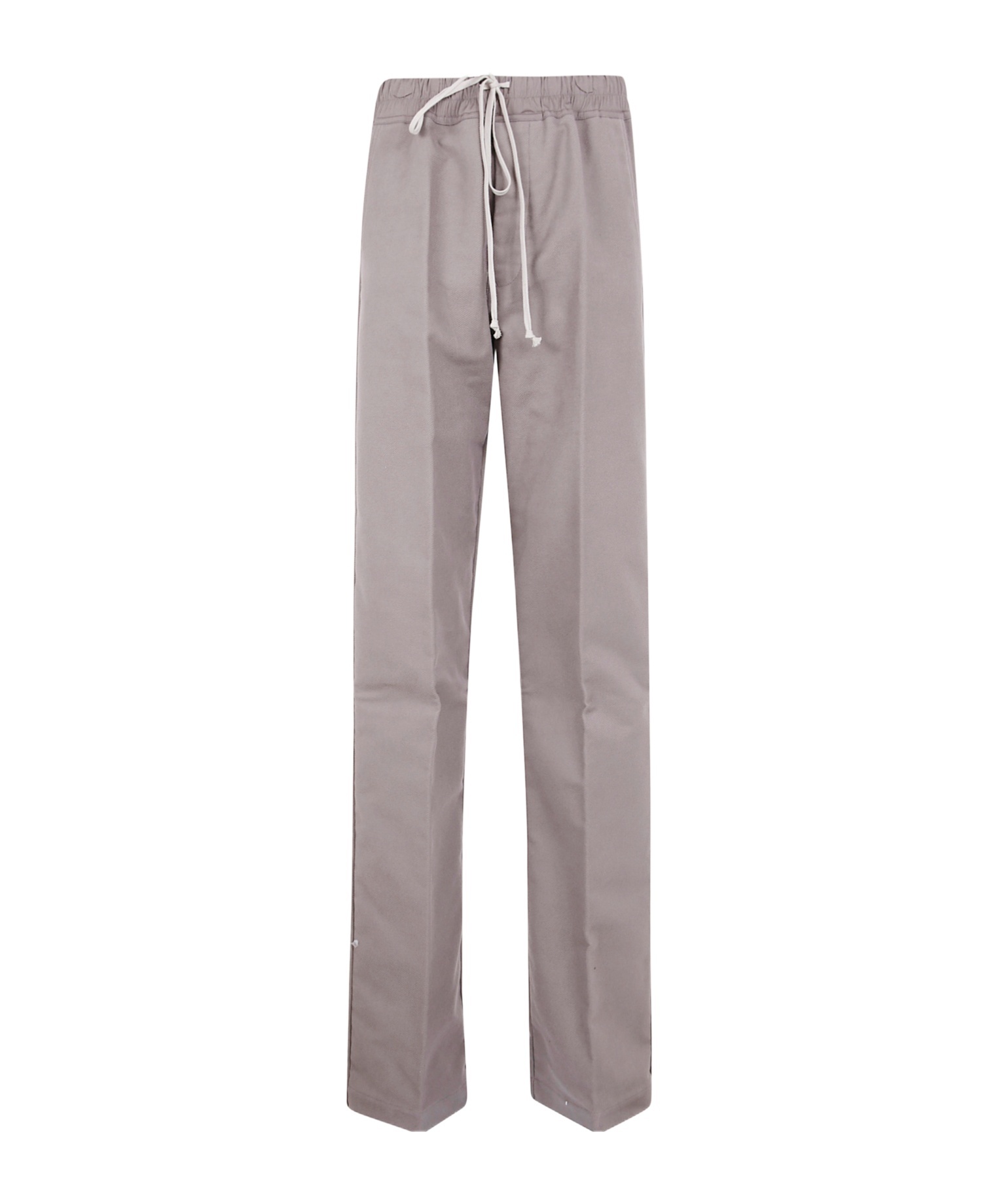 Rick Owens Drawstring Trousers With Wide Straight Leg In Gray
