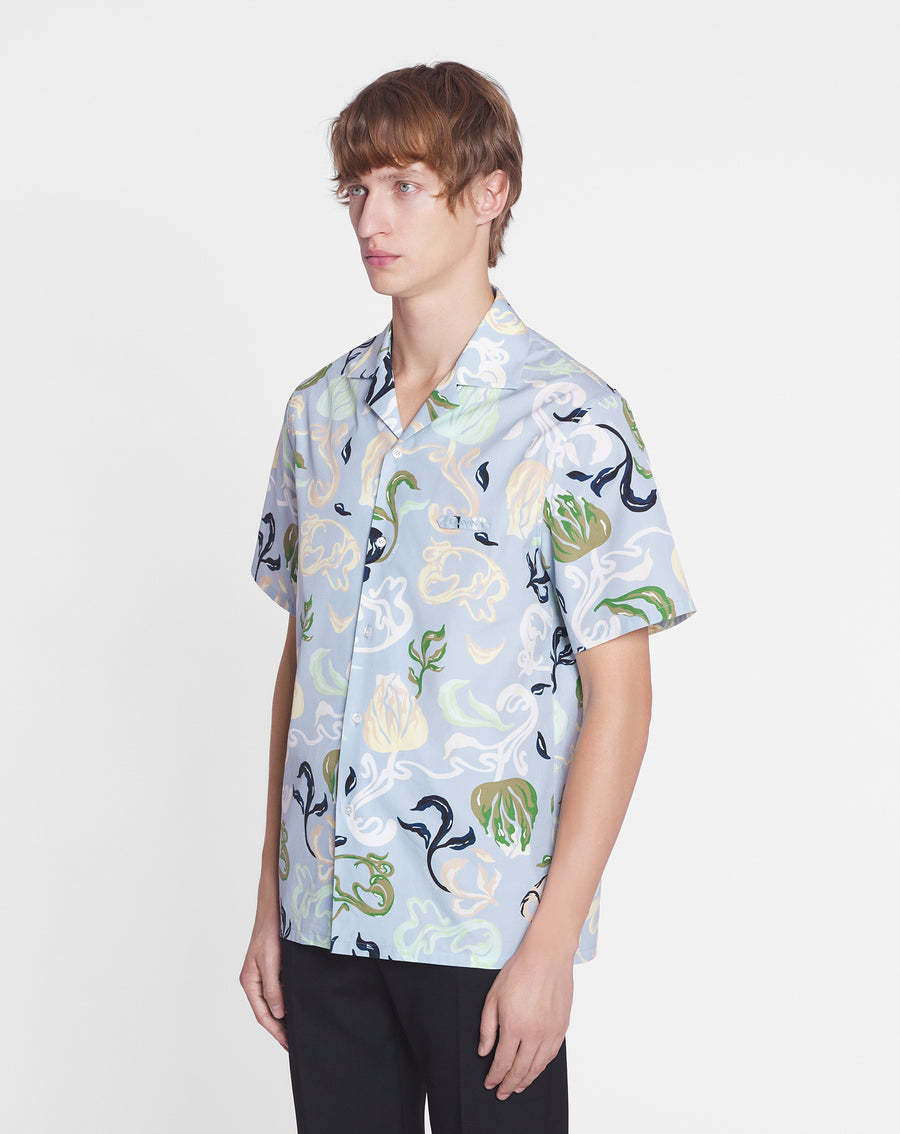 Lanvin Floral Printed Bowling Shirt In White