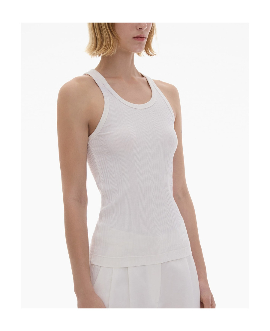 Helmut Lang Tank Top In Beige Cotton In White