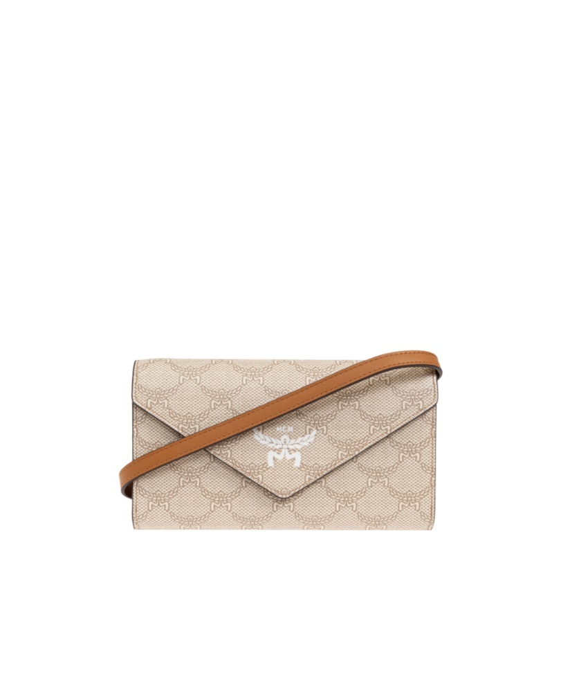 Mcm Flip Wallet In Nude