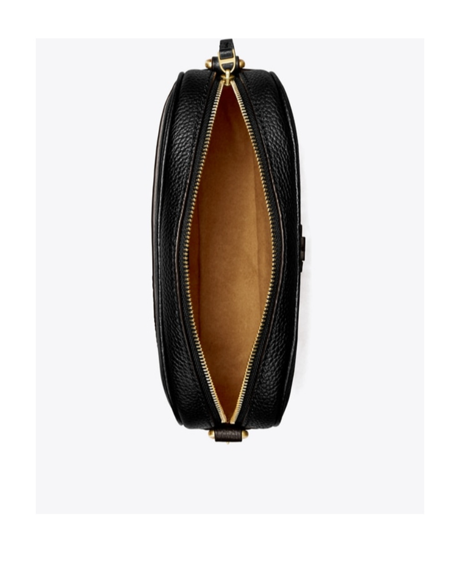 Tory Burch Mcgraw Leather Camera Bag In Black