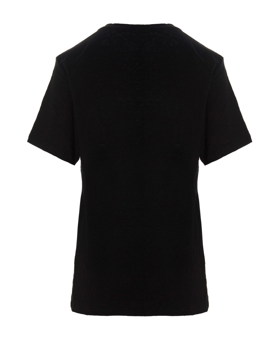 Isabel Marant Étoile Isabel Marant Etoile Zewel T Shirt With Metallic Logo Print In Black