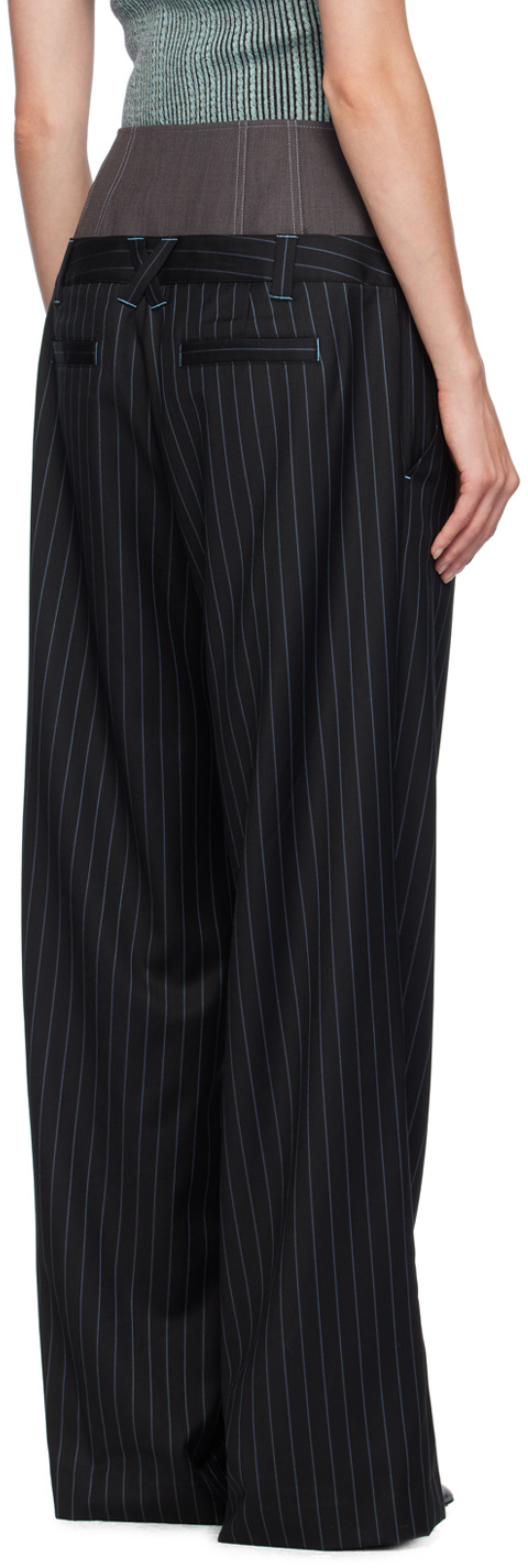 Shop Andersson Bell Lace-up Double Waist Trousers In Black