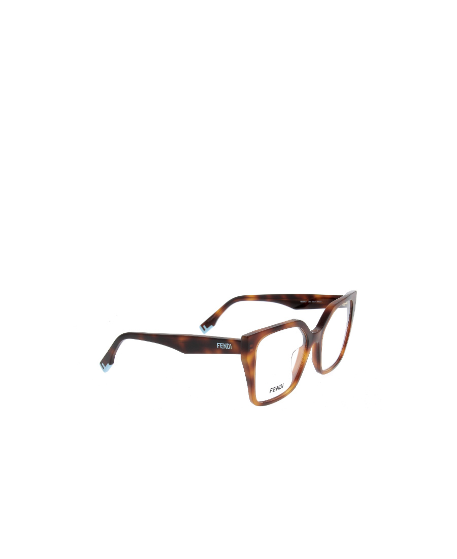 Fendi Tortoiseshell-effect Square-frame Glasses In Multicolor
