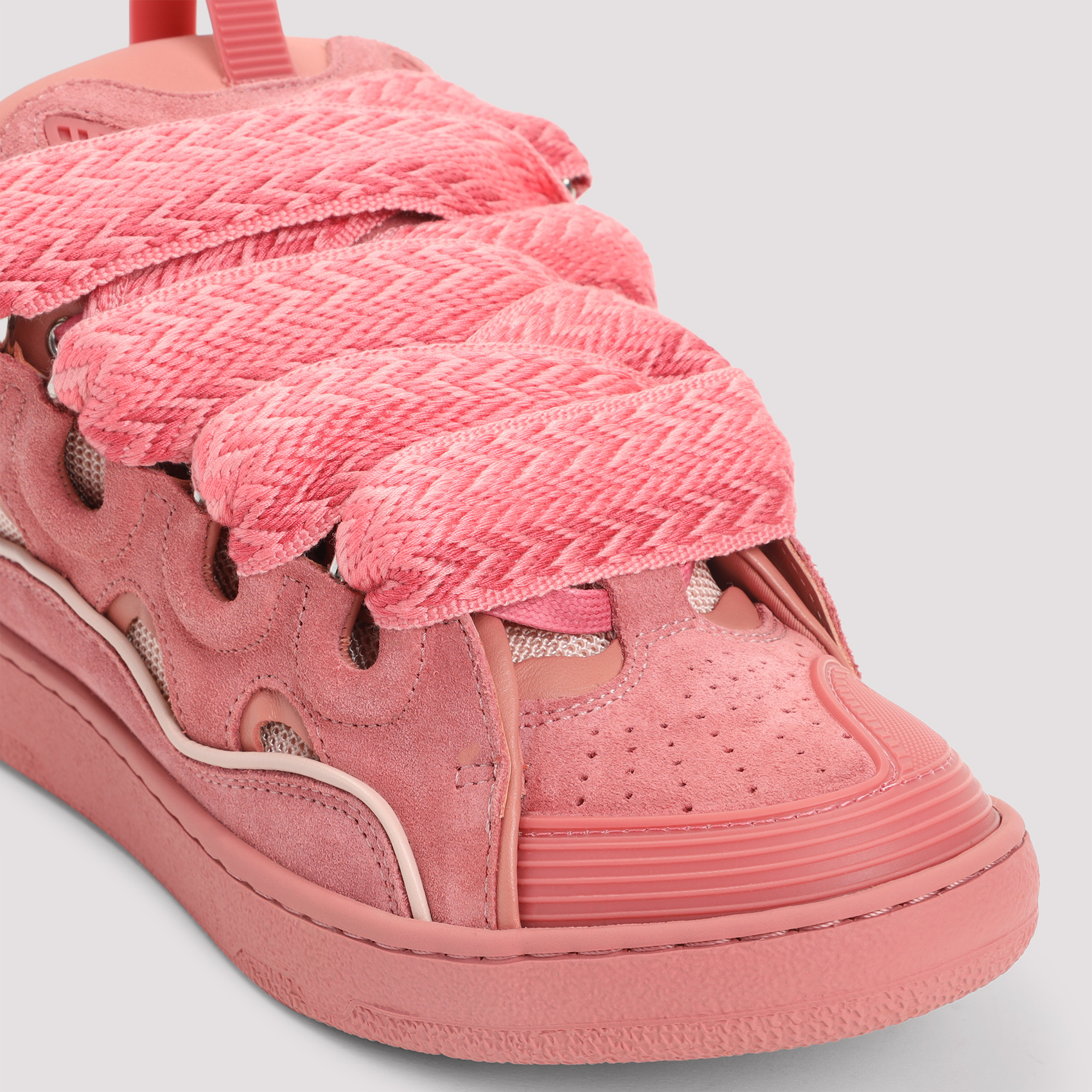 Lanvin Leather Sneakers With Unique Lacing System