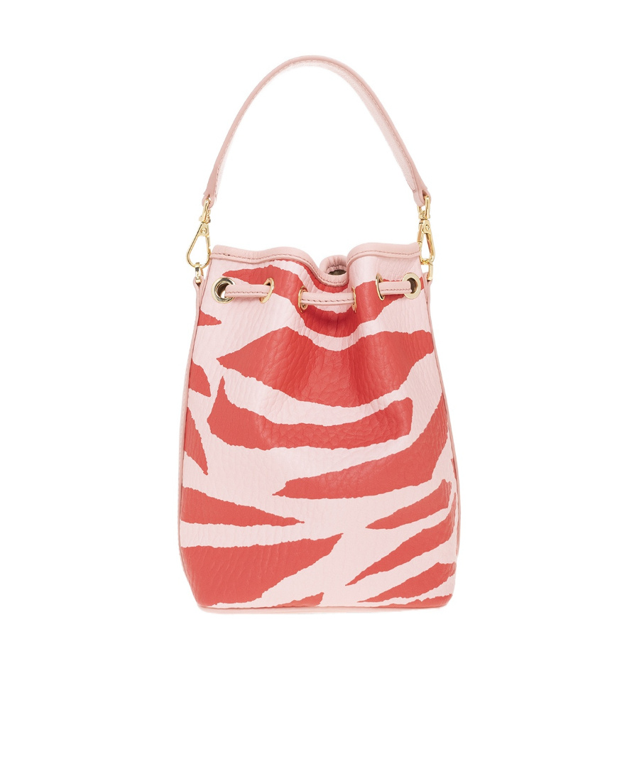MCM DESSAU ZEBRA-PRINT DRAWSTRING BAG
