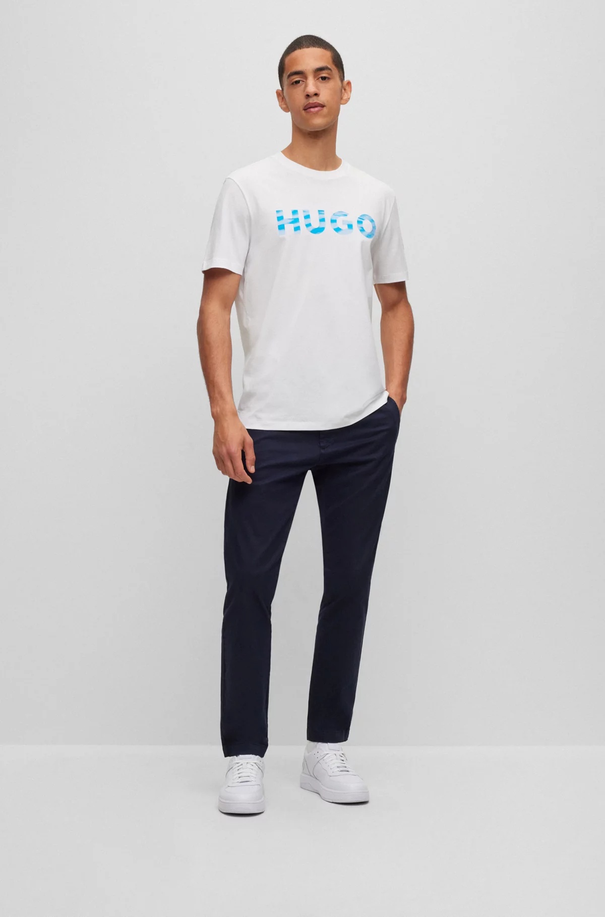 Hugo Boss Round-headed Professional Sports Shoes In White