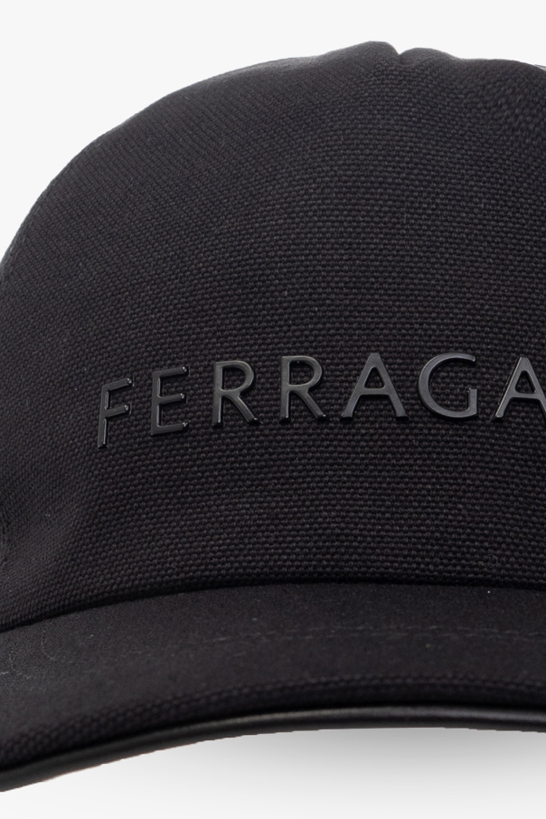 Ferragamo Logo Baseball Cap In Black