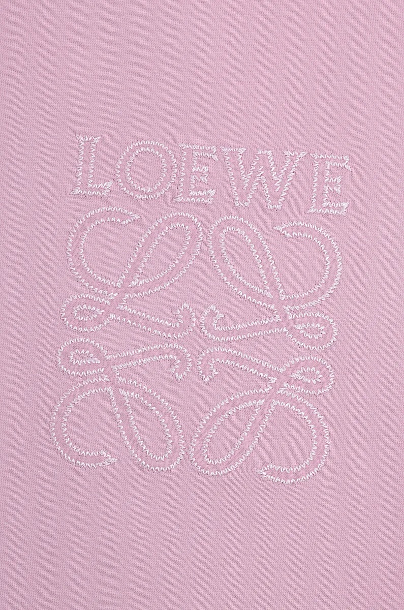 Loewe Embroidered Logo T-shirt In Pink