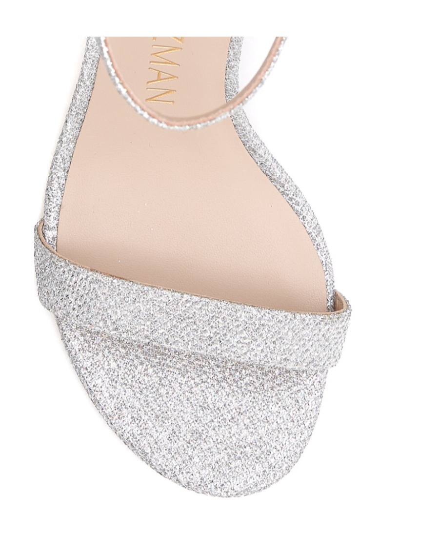 Stuart Weitzman Nearly Nude Glitter Sandals