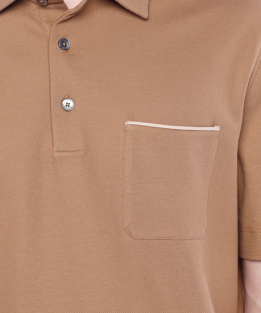 Shop Zegna Short-sleeved Polo Shirt In Brown