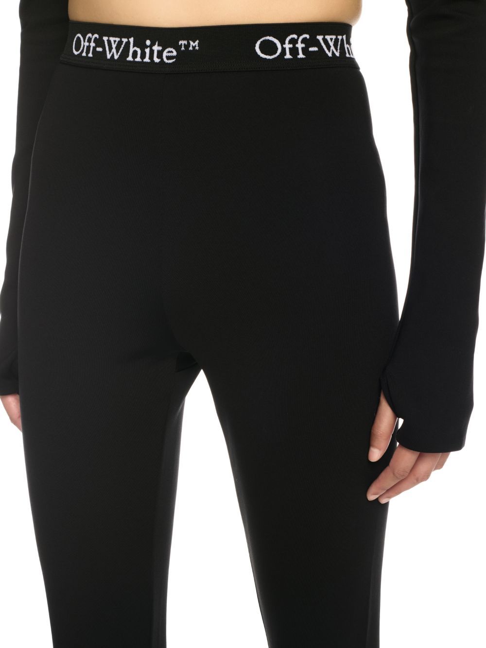 Off-white Off White Leggings With Logo Band In Black